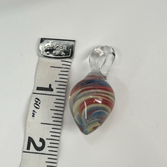 Art glass tear drop pendant - Picture 2 of 5